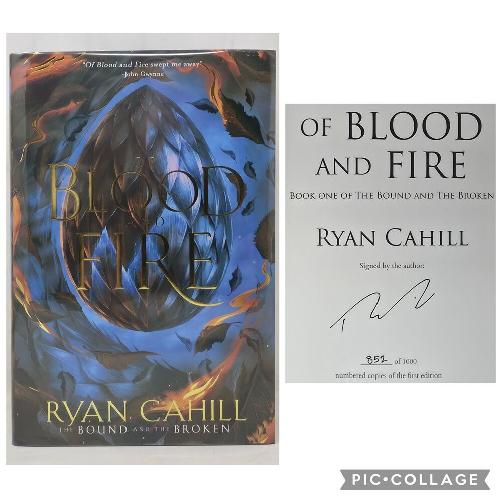 Of Blood and Fire Inkstone Limited Edition Signed by Ryan Cahill Numbered /1000
